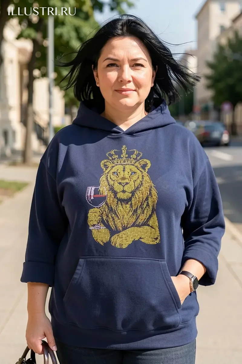 Визуализация Львица с бокалом